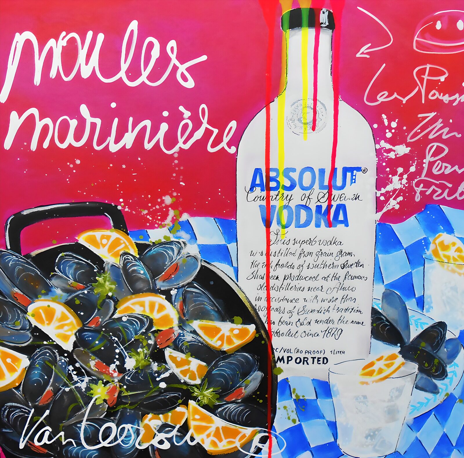 PDGIT7427950: Cozze, limoni e vodka a colori