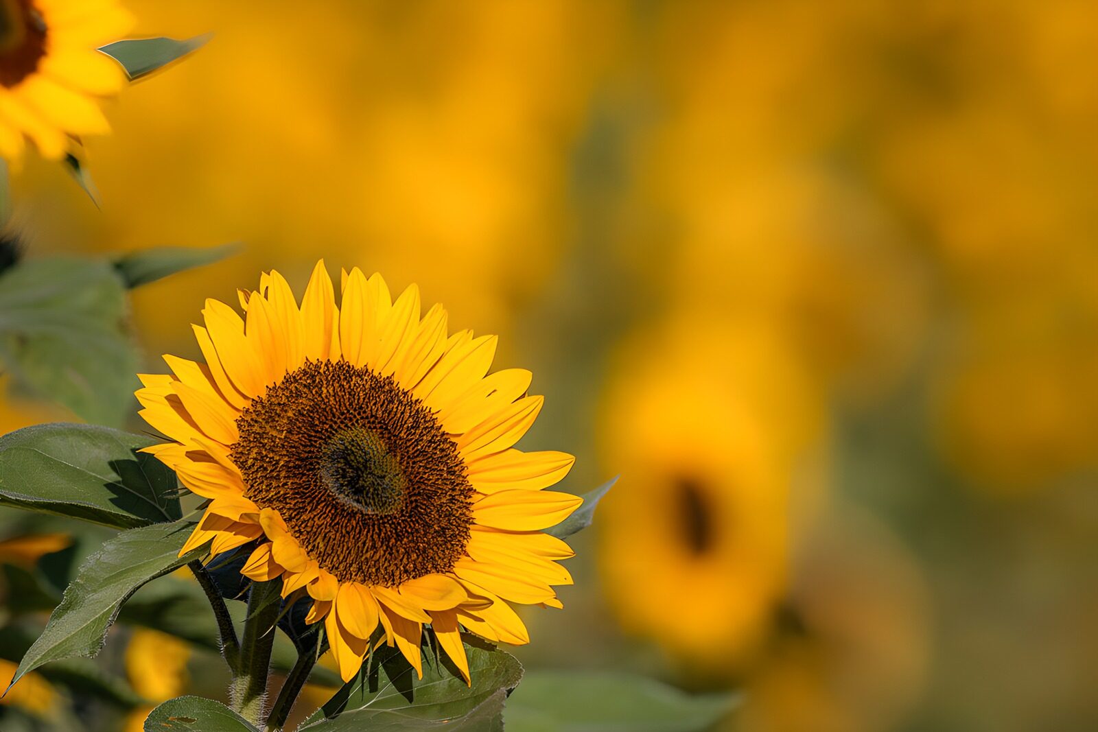 PDGIT5067385: Girasole in posa, gli altri fanno da sfondo