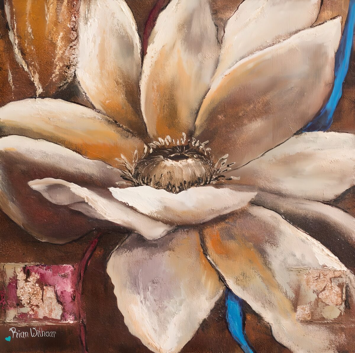PDGIT6205621: Fiore color avorio in primo piano