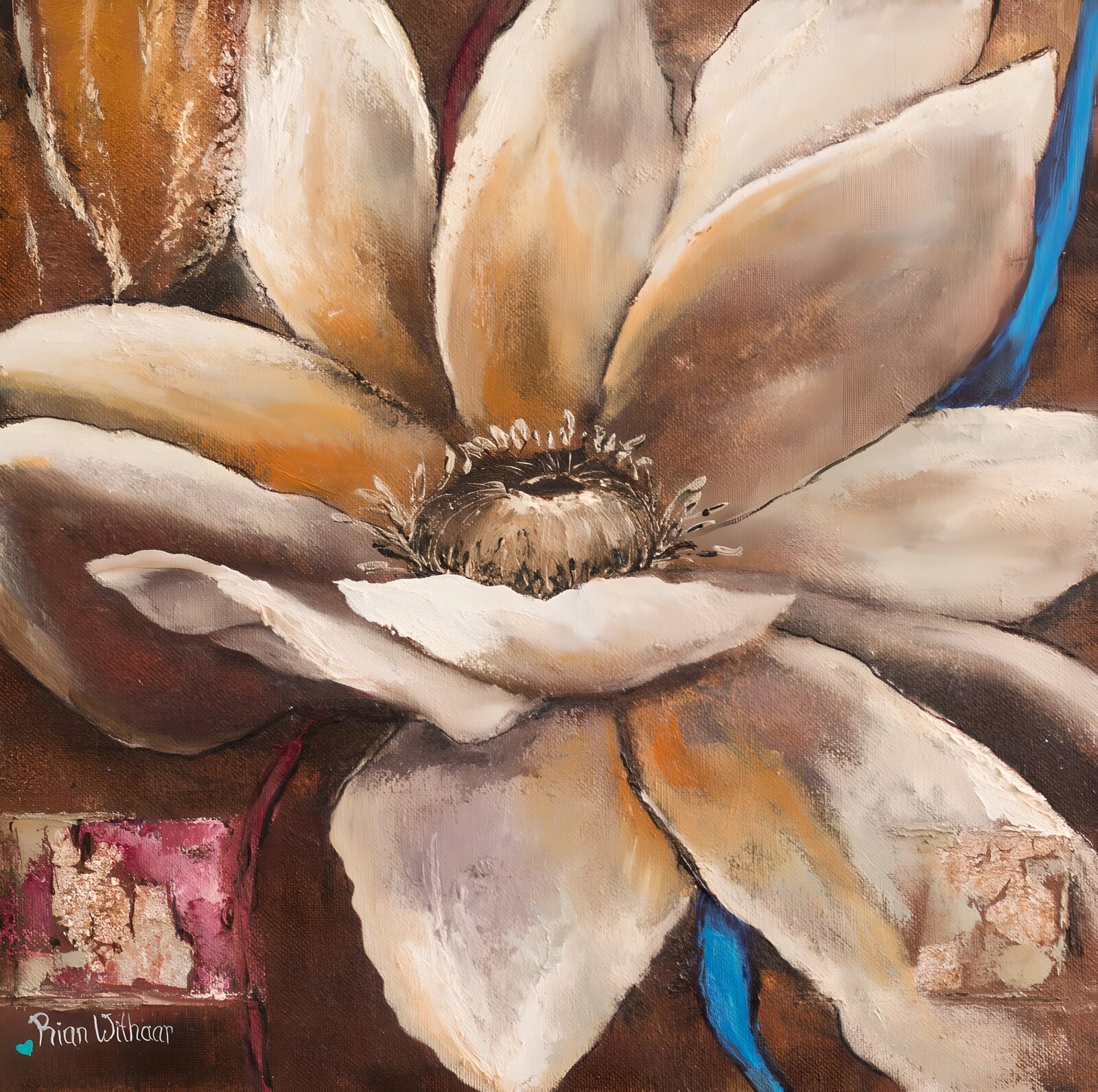 PDGIT6205621: Fiore color avorio in primo piano