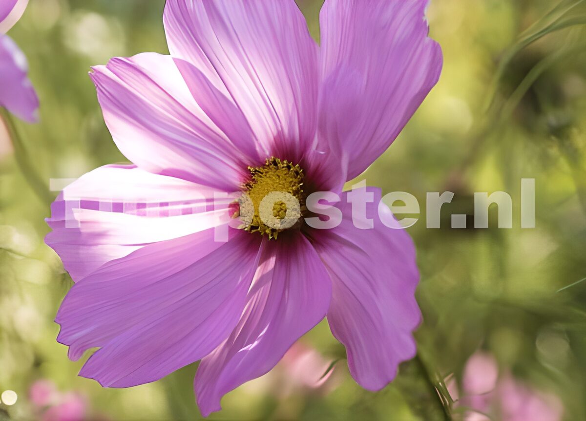 PDGIT2353098: Cosmo rosa in primo piano al sole