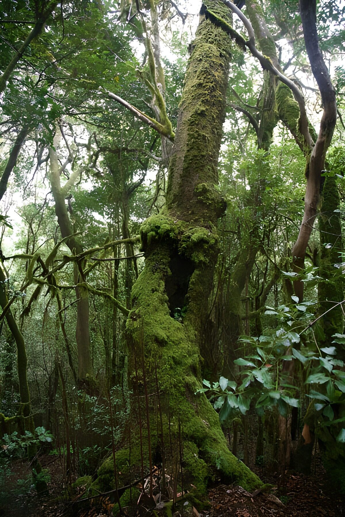PDGIT5702102: Grande tronco muscoso nel bosco
