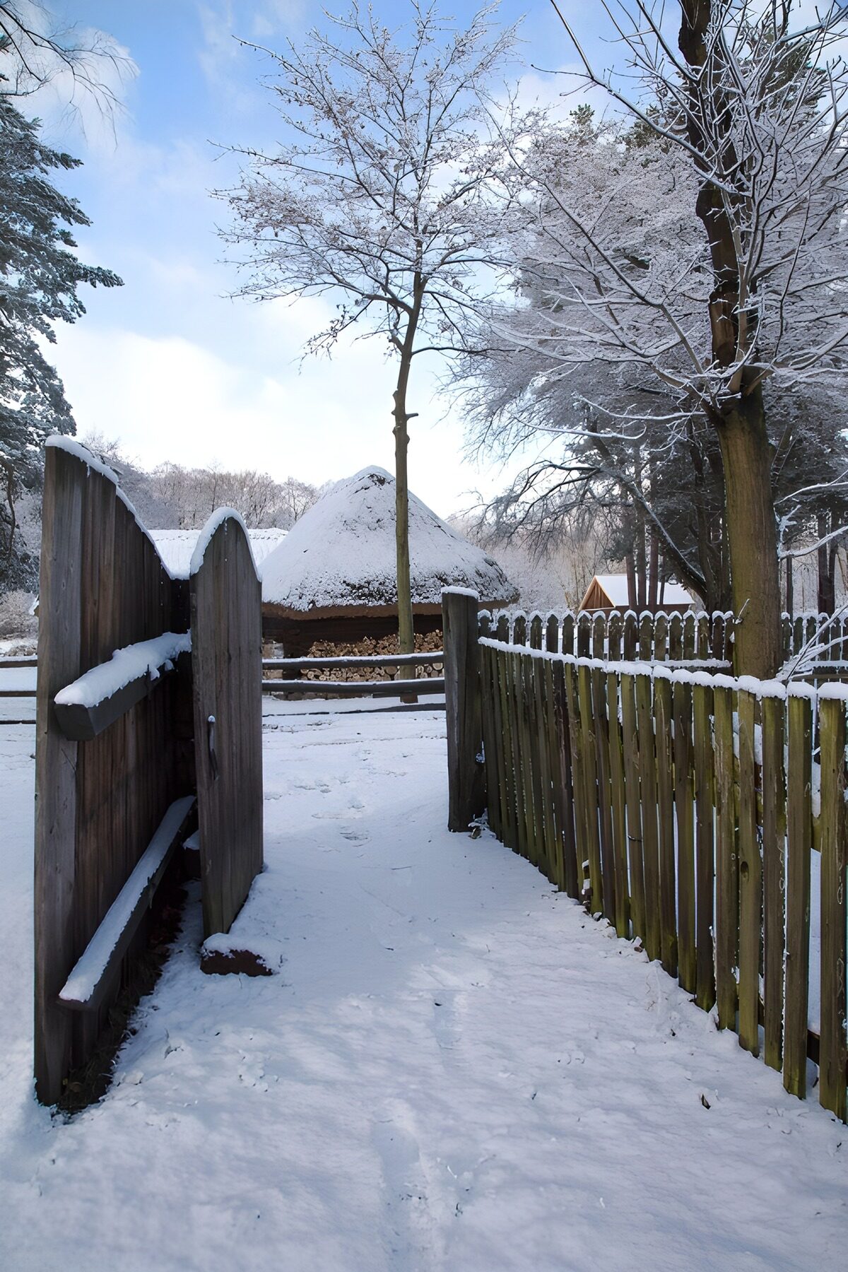 PDGIT4101679: Casa rotonda nella quiete della neve