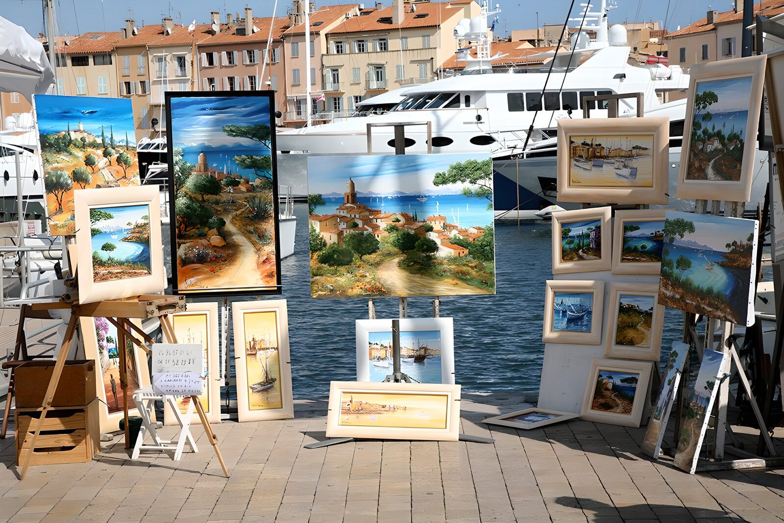 PDGIT5112765: Dipinti e yacht sul lungomare