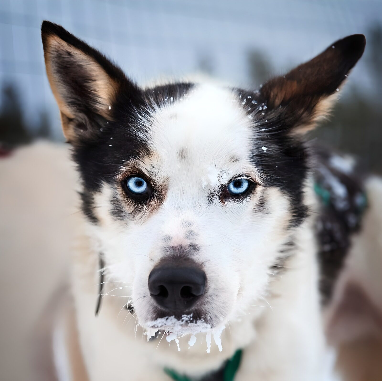 PDGIT7801565: Husky in primo piano, un incontro d’inverno