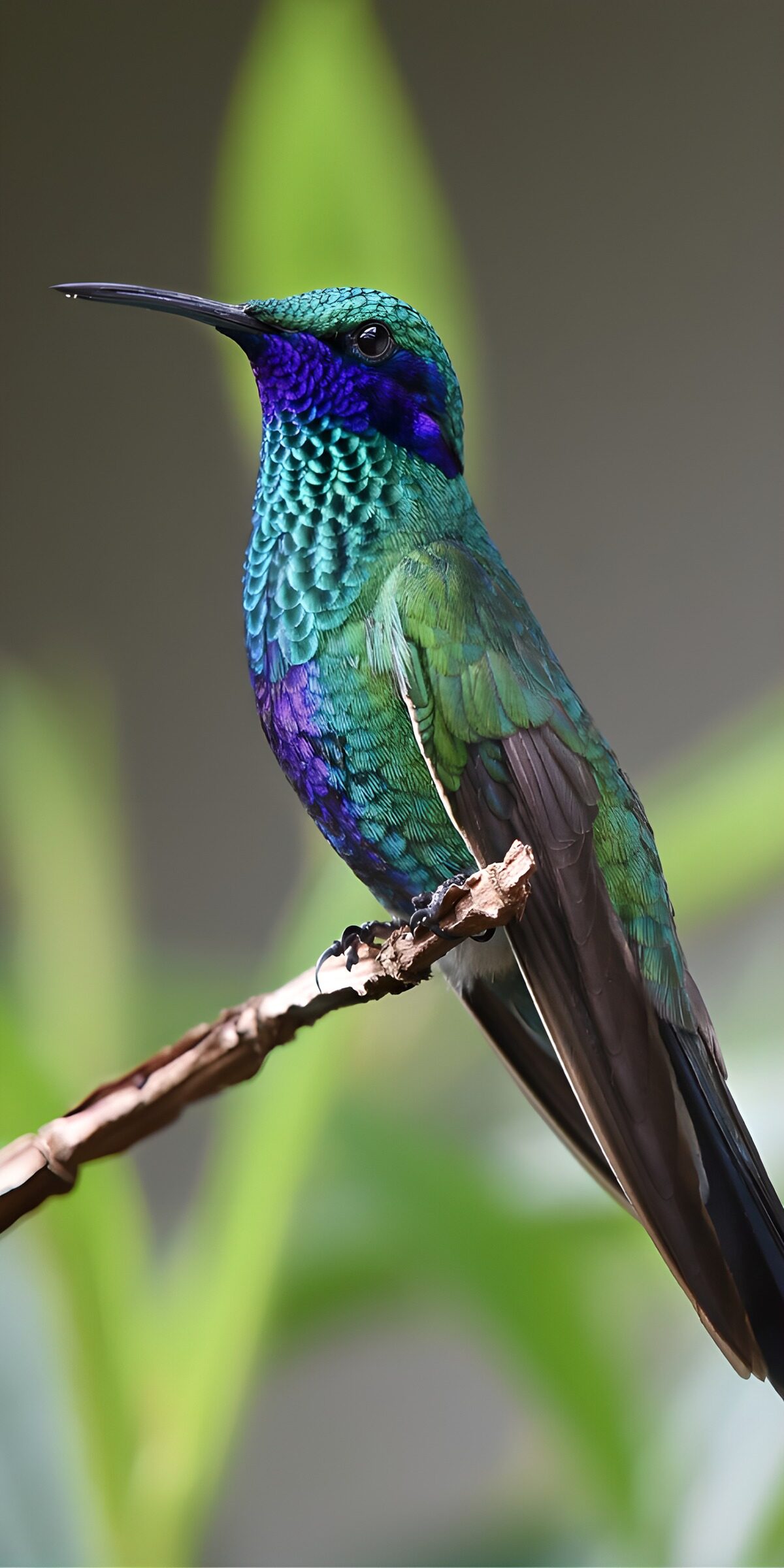 Colibrì dai riflessi blu e viola