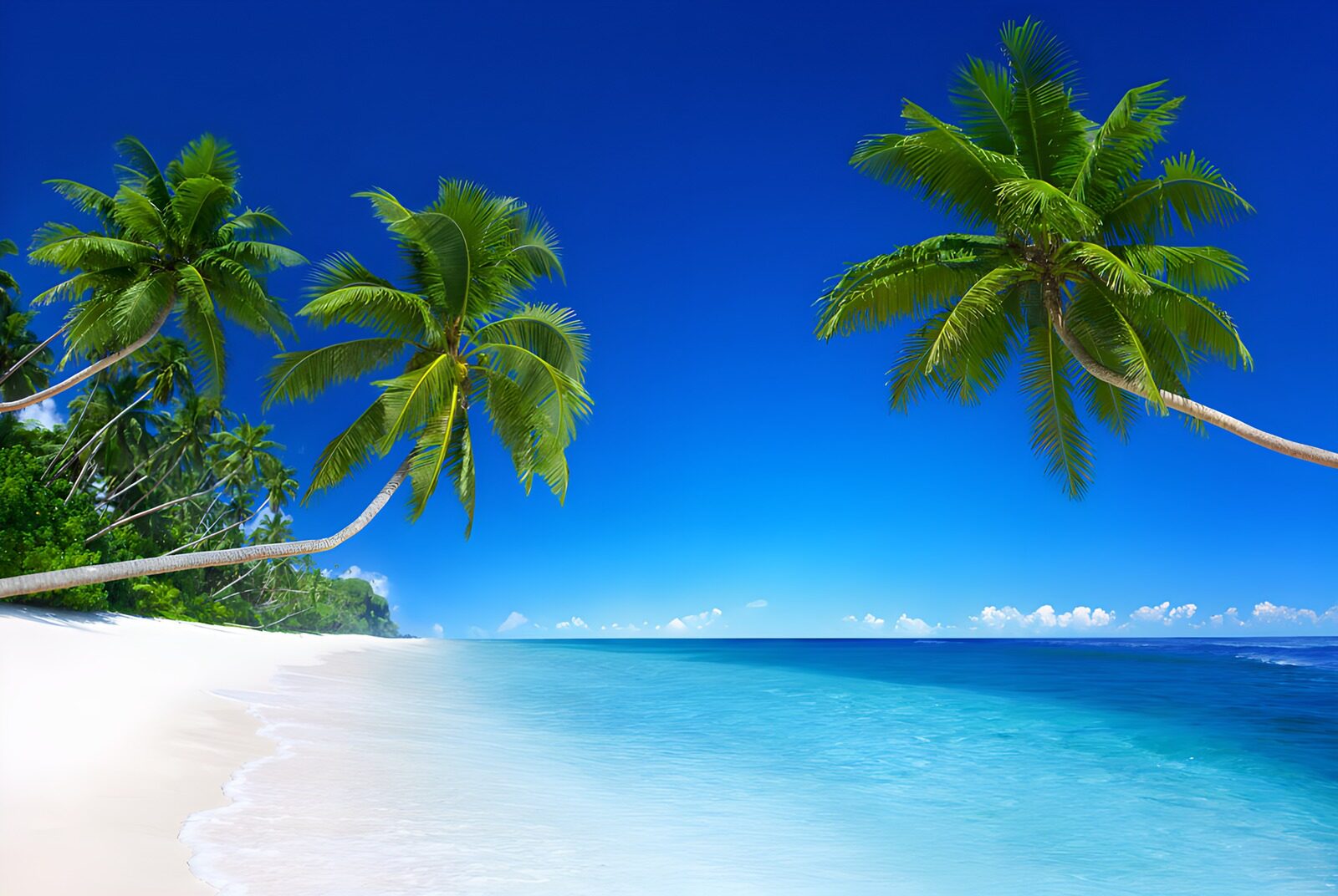 PDGIT9500987: Spiaggia bianca, palme e mare turchese
