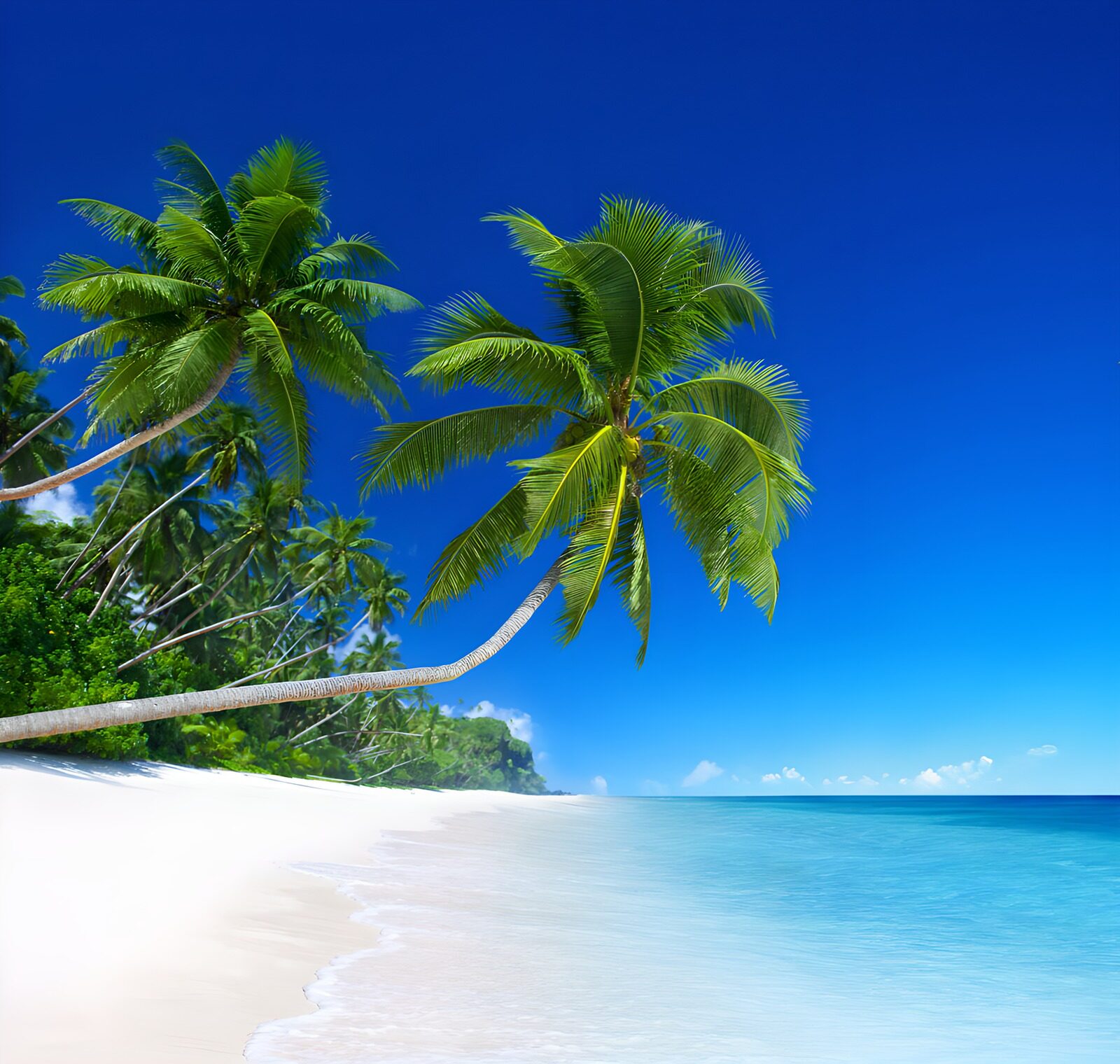 PDGIT7398688: Un abbraccio di palme sul mare