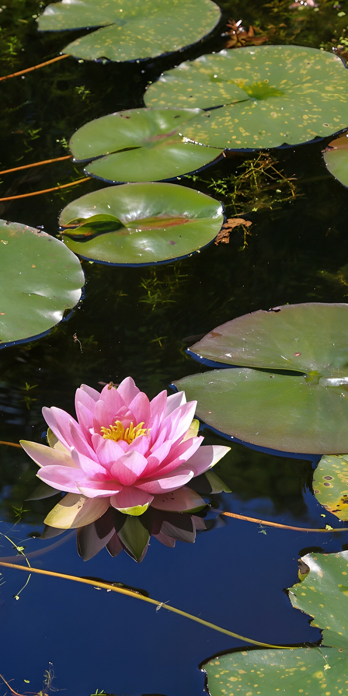 PDGIT5482436: Ninfea rosa, un sussurro sull’acqua