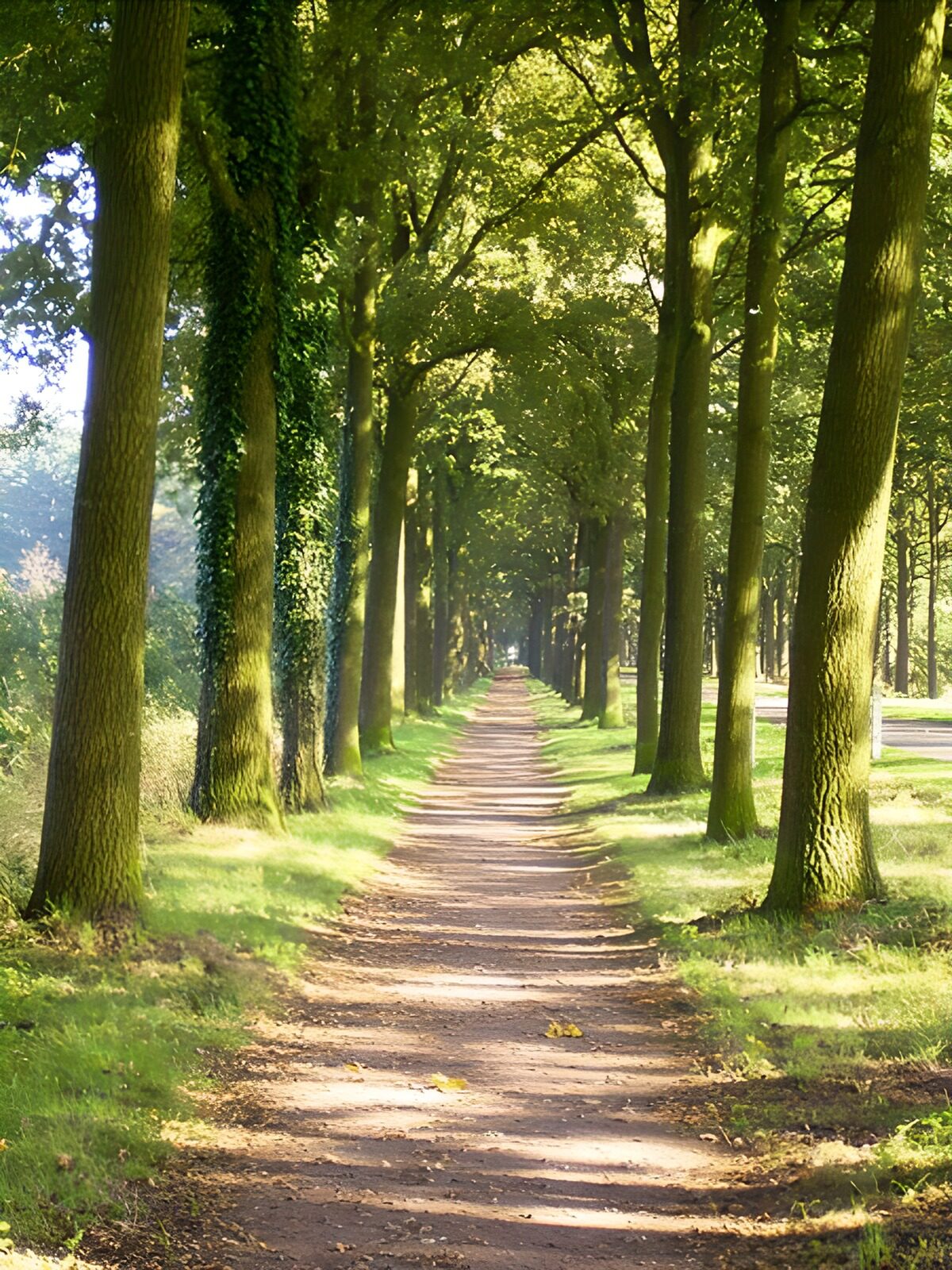 PDGIT1915768: Viale alberato tra sole e ombra