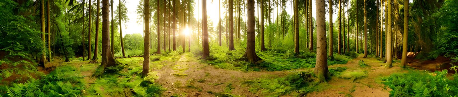 PDGIT2422094: Tra i tronchi, il sole si fa strada