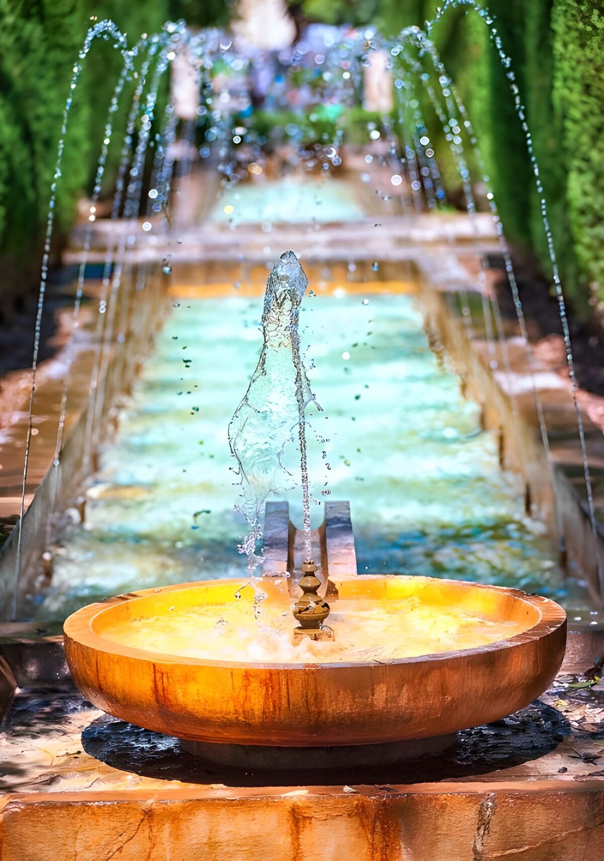 PDGIT4286859: Fontana con vasca rotonda e giochi d’acqua