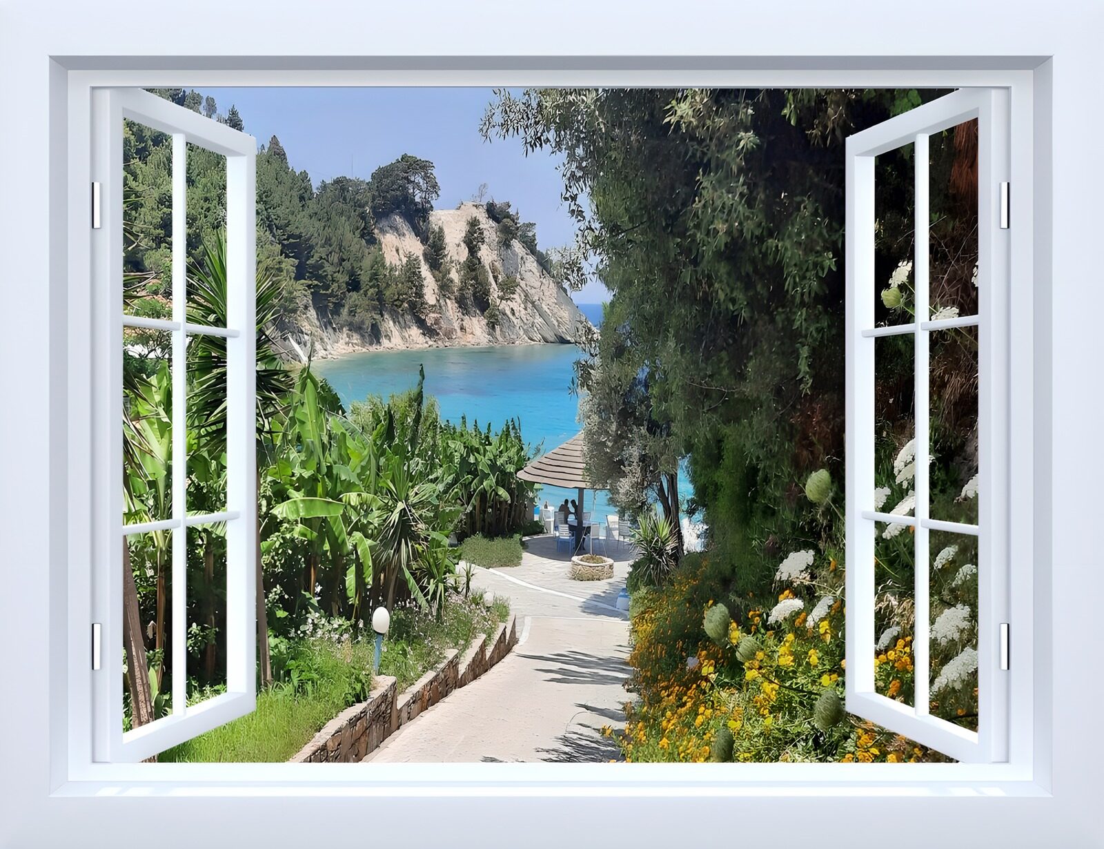 PDGIT7831118: Finestra aperta sul giardino e sulla baia
