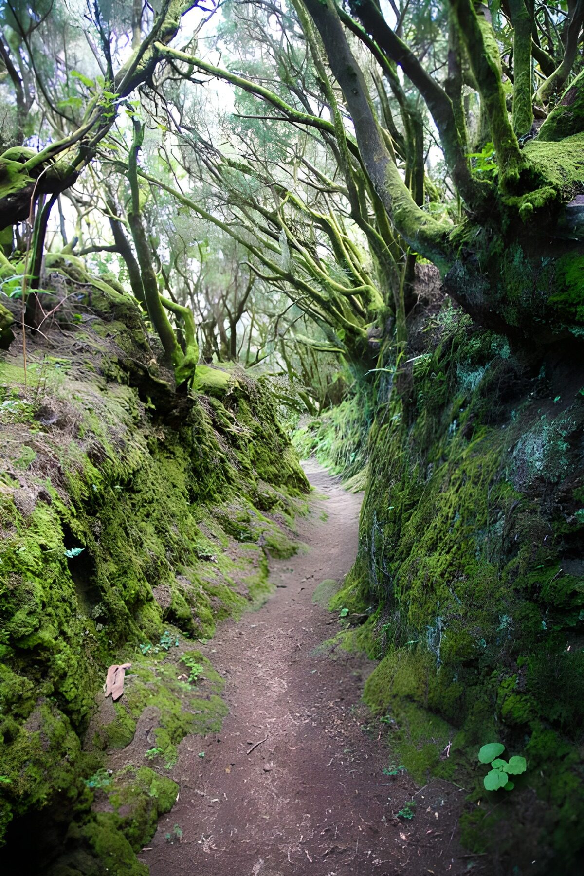 PDGIT5911969: Sentiero nel bosco tra rocce e muschio