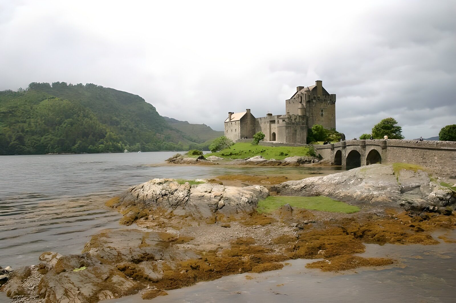 PDGIT7440693: Castello e ponte nella quiete scozzese
