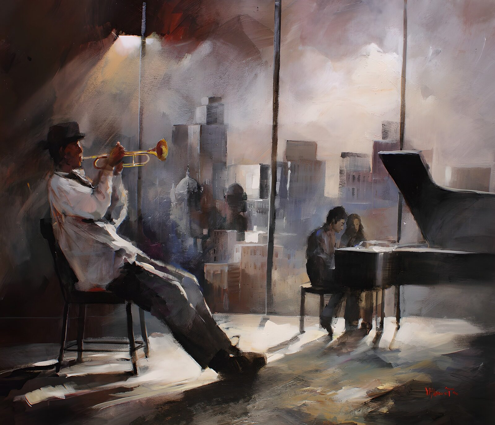 PDGIT4781441: Tromba e pianoforte al crepuscolo