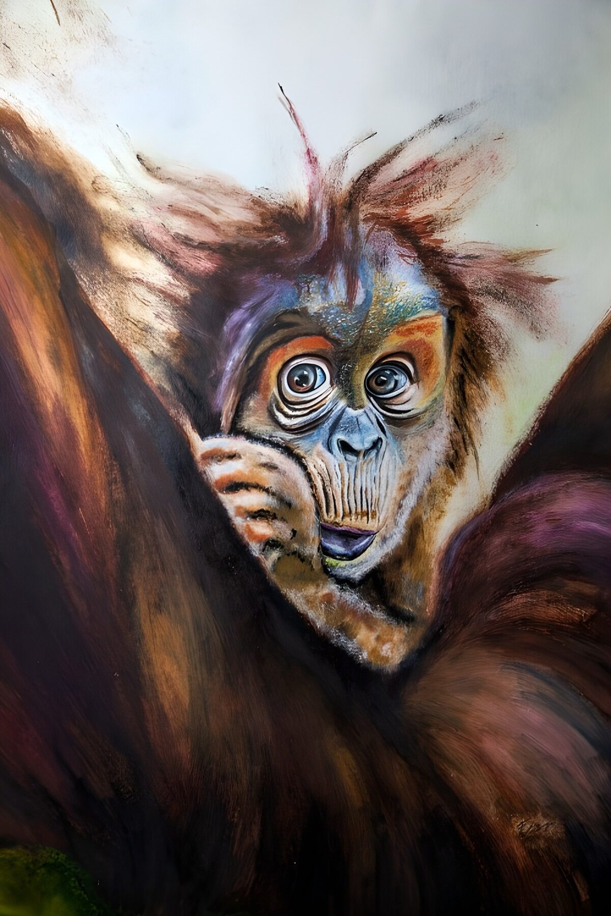 PDGIT7440935: Piccolo orangutan dai colori di fantasia