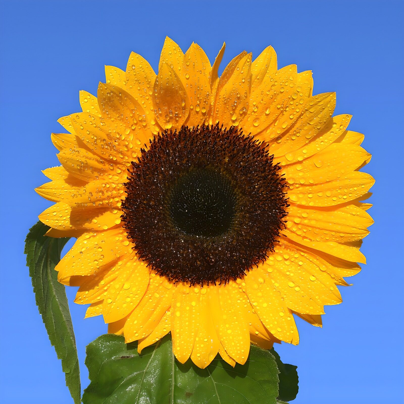 PDGIT3004167: Girasole giallo nel blu intenso