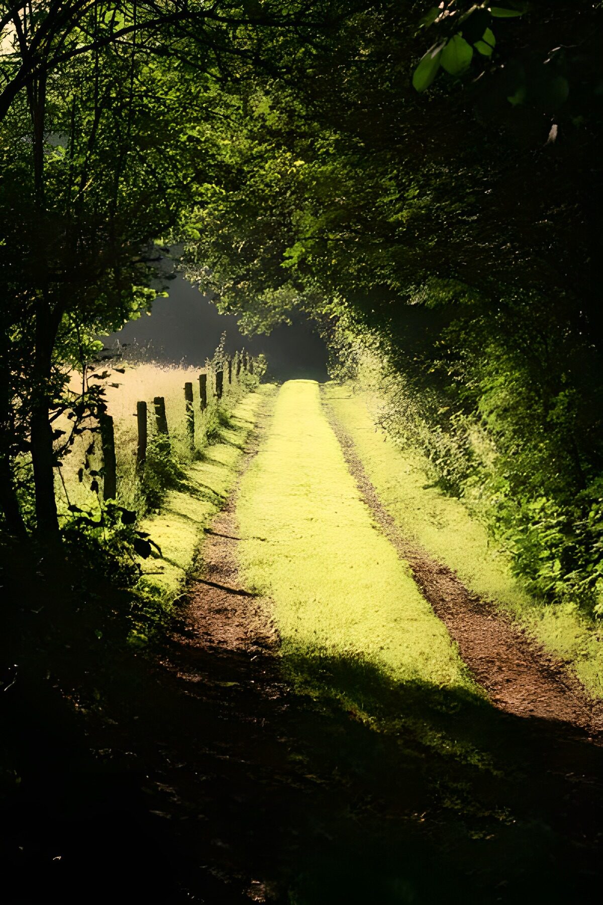PDGIT9730828: Sentiero di campagna tra luce e ombra